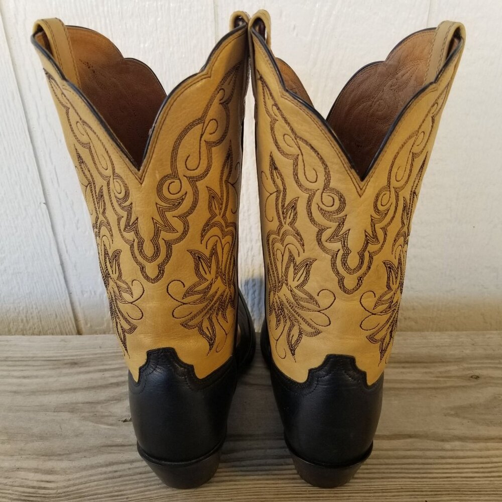 Ariat Heritage Womens Black Deertan Bone Cream Leather Boot 8 B 15781 - Picture 13 of 13